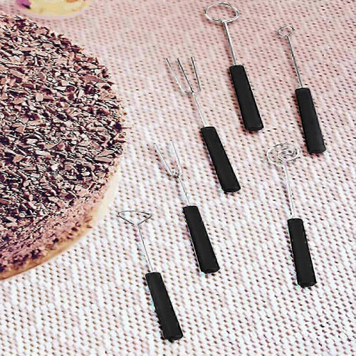 6Chocolate-dipped fork set for baking and grilling 1