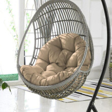 (120*80, Khaki) Courtyard Hanging Basket Seats Cushion, Soft Breathable Washable Seats Mat, for Rocking/Swing Chairs