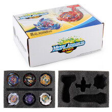 (2)6-teiliges Bayblade Burst Metal Kreisel-Booster-Gyroskop-Spielzeugset mit 2 Launchern Kombinationskampf