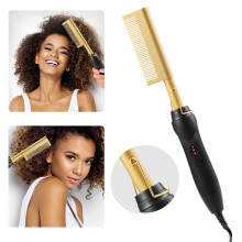 Hot Comb Electric Straight Comb Hair Curler Hair Straightener Curling Iron Hair Curler Comb Hair Tools,US Plug
