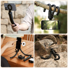 TELESIN Magnetic Quick Release Tripod Octopus Phone Holder Tripod Stand Flexible Leg Mount for Smartphones Vlogging