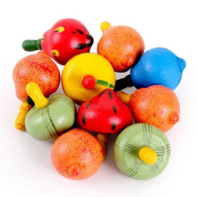 (1 Stück, Farbe zufällig) 1 Stück neuartiges pädagogisches Holzspielzeug, Fruchtkreisel, klassisches