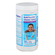 Bestway Clearwater 1kg Multifunction Swimming Pool Spa Chlorine Tablets 50 X 20g