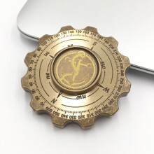 (Kompass-Spinner) Metallzahnrad-Revolver-Hand-Finger-Spinner Kreisel Neuheit Gyro Toys