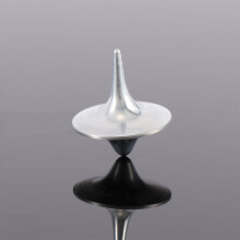 Metallkreisel, präzise gefertigt, silberfarben, mit Totem-Motiv aus dem Kino, neu und hochwertig.