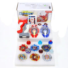 (XD168-37 A) Superking 6-teiliges Beyblade-Aufbewahrungsbox-Set mit Sparking Launchern und Griffen –
