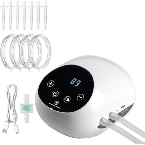 Electric Enema Kit for Colon Cleanse, Adjustable Water Flows with LCD Display, Multi-Nozzle Enema Cleanser