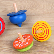 4 Stück/Set Neues Holzspielzeug, bunte Kreisel, Montessori-Zauber, klassisches Spielzeug, pädagogischer