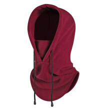 (Wine Red) Balaclava Cycling Hat Winter Warm & Windproof Fleeces Sports Neck Masque