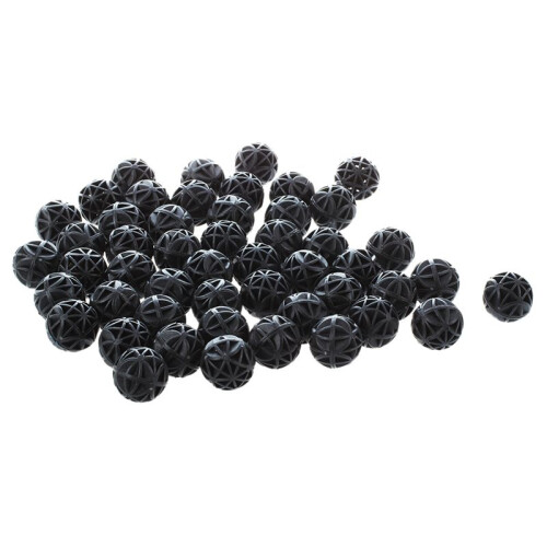 200 Pcs 18mm Diameter Black Bio Balls for Aquarium Pond Filter