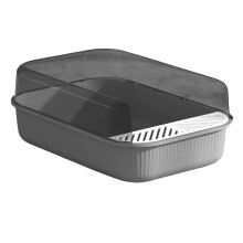 (Yao Lime Send) Open Top Cat Litter Box High-sided Anti-Splash Cat Litter Case for Small Cat