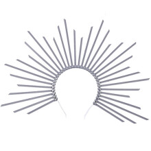 (Silver) Halloween Crown Hair Band Household Fashionable Fixing Hair Tools for Daily Use