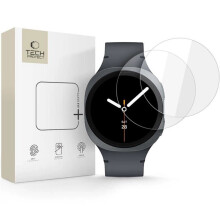 Protector de pantalla Tech-Protect Glass Fit+ (paquete de 2) para Samsung Galaxy Watch 8 de 44 mm - Transparente
