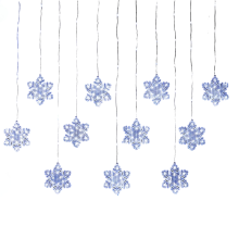 Rideau Lumineux Flocons de Neige LED Décoration de Fenêtre Hivernale Blanc 3m — décorations fenêtre noël