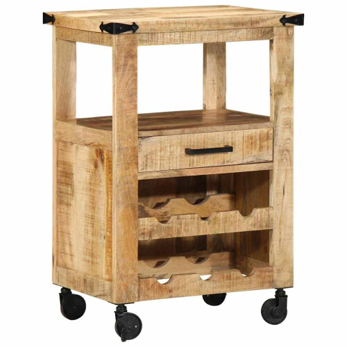 VidaXL vidaXL Kitchen Trolley Brown 55 x 40 x 80 cm Solid Mango Wood