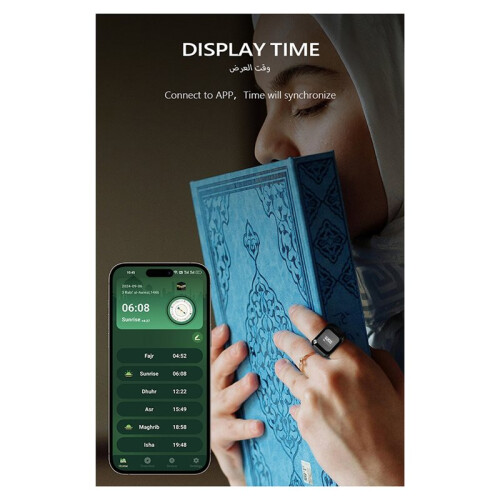 APP Ring Counter Digital Display Counter  Counting Ring  Reminder Wearable Tasbih Zikr Ring Black 2