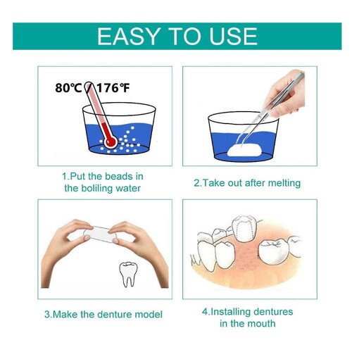 (15g) Removable False Teeth Solid Denture Glue Adhesive Teeth & Gaps Filling Tool