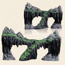 Harts Kreativ-Akvariedekoration Fish Tank Simulerad Rock Mountain Ornament Rocks Grotta för Fisk Vila Göm Lek Ras,A