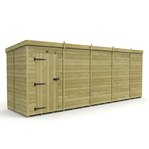 19 x 5 Pent Shed Tanalised (Single Door, No Windows) 1