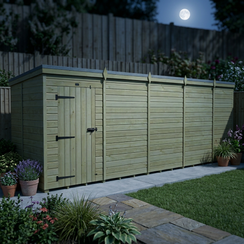 19 x 5 Pent Shed Tanalised (Single Door, No Windows) 2