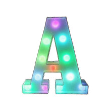 Lettres lumineuses LED colorées avec télécommande pour décoration de fêtes, bars et maisons