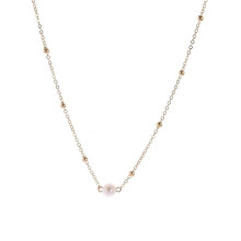 Parelhangerketting voor vrouwen en meisjes, modieuze kralen choker ketting, goudkleurig, elegant cadeau