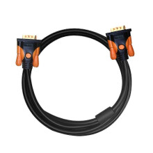 1,5 m langes, hochauflösendes VGA-Kabel für Computer-Projektoren und Monitore, 1 Stück, Schwarz, robuste und stabile Ver