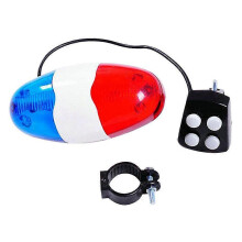 Sirène de police clignotante à LED pour vélo, 1 pièce, rouge et bleue, pour une sécurité accrue lors des trajets nocturn