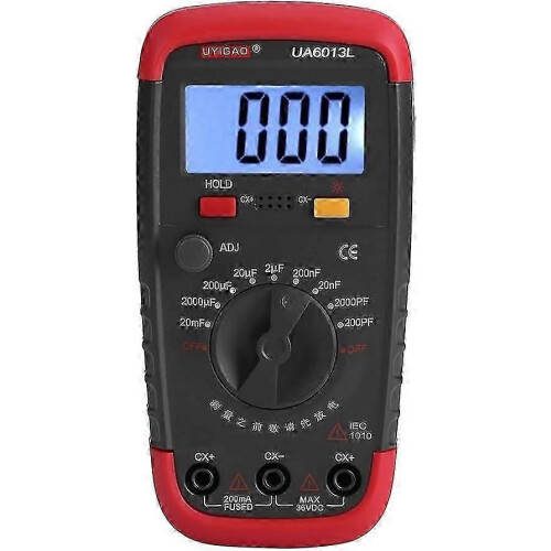 Digital Capacitance Meter Professional Tester 0.1 pF to 20000 uF with Large LCD Backlit Display