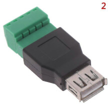 USB 2.0 τύπου A αρσενικό σε θηλυκό, 5 ακίδων, βιδωτός προσαρμογέας θωράκι