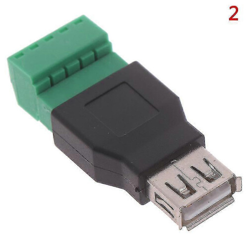 USB 2.0 τύπου A αρσενικό σε θηλυκό, 5 ακίδων, βιδωτός προσαρμογέας θωράκι