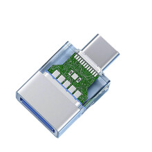 USB C OTG Adapter, 10Gbps Fast Data Sync, Heat-Resistant Metal Build, Compatible with Laptops and Cell Phones, Silver
