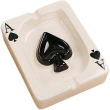 Creative Poker -keraaminen tuhkakuppi pöydälle, kannettava moderni tuhkakuppi koti- ja toimistokäyttöön