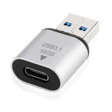 USB 3.1 Type A to Type C 10Gbps Data Adapter for Laptops, Fast Transfer, Durable, Compact Design