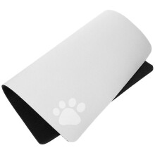 Grey Dog Feeding Mat, Absorbent Pet Bowl Mat Set, Washable Non-Slip Feeding Placemat, 2 Pack
