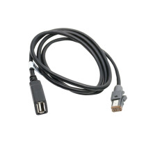 Cábla Oiriúntóra Tiontaire Gluaisteáin USB 2.0 Dubh atá Comhoiriúnach le Suzuki Vitara ó 2015 ar aghaidh, Sreang Mhartha