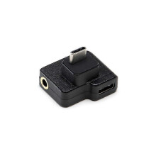 3,5 mm USB-C audioadapter voor montage van een externe microfoon, compacte connector voor actiecamera's, plug-and-play a