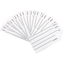 Lot de 10 cartes d'identification vierges pour étiquettes à bagages, cartes d'insertion résistantes pour sacs de voyage,
