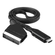 SCART to HDMI Adapter Cable, All-in-One Audio and Video Converter, Supports 1080p and 720p Output for TV and Monitor