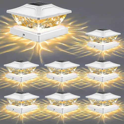 Ηλιακά φώτα οροφής εξωτερικού χώρου, πακέτο 8 φωτεινών ηλιακών φώτω