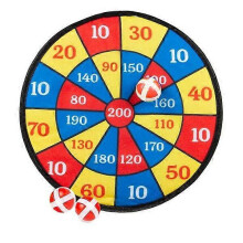 Dartscheiben-Set mit Klettverschluss und bunten Darts für drinnen, Wandmontage, Familienspiel