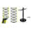 9-Piece Compatible Replacement Blade Set for Philips OneBlade with Metal Shaver Stand 1