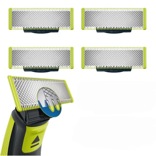 4 Pack Razor Blades Compatible With Philips OneBlade Replacement Blades
