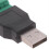 USB 2.0 τύπου A αρσενικό σε θηλυκό, 5 ακίδων, βιδωτός προσαρμογέας θωράκι 3