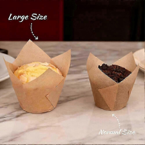 Φυσικές θήκες για cupcakes με γεύση Tulip, 100 τεμάχια, ανθεκτικές στο λίπος, μ 2