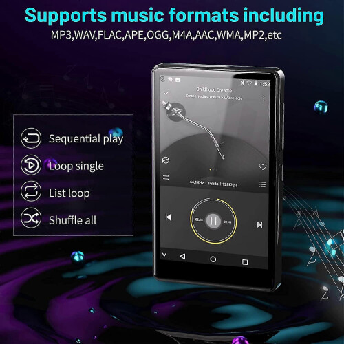 MP3 Player με Bluetooth, Spotify, Audible, Browser, Amazon Music, οθόνη αφής IPS 4,0 ιντσών για παι 1