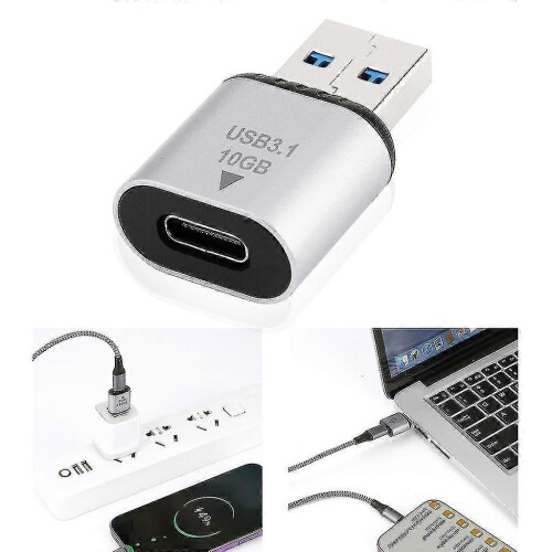 USB 3.1 Type A to Type C 10Gbps Data Adapter for Laptops, Fast Transfer, Durable, Compact Design 1