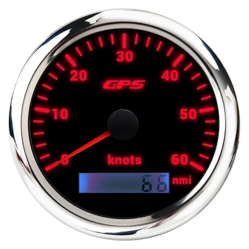 Θαλάσσιο ταχύμετρο GPS 85 χιλιοστών 0-60 ναυτικά μίλια με οπίσθιο φωτισ 2