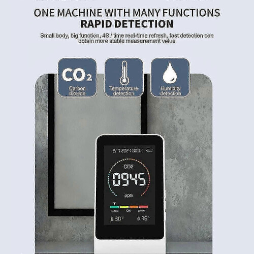 Εσωτερικός μετρητής CO2 για παρακολούθηση της ποιότητας του αέρα, ανι 2