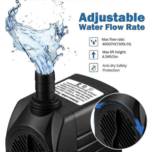 Υποβρύχια αντλία νερού 1500 L/H 25W, εξαιρετικά αθόρυβη αντλία σιντριβα 1